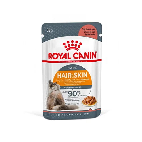 پوچ گربه رویال کنین Royal Canin Hair & Skin وزن 85 گرم