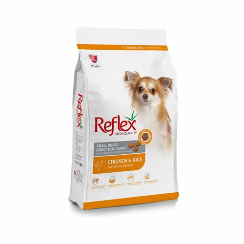 غذای خشک سگ بالغ نژاد کوچک رفلکس با طعم مرغ Reflex Adult Chicken وزن 15 کیلوگرم