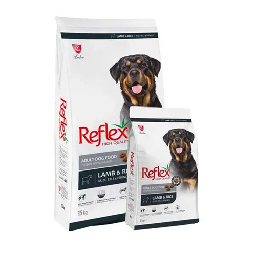 غذای خشک سگ بالغ رفلکس با طعم بره و برنج Reflex Adult Lamb & Rice وزن 15کیلوگرم