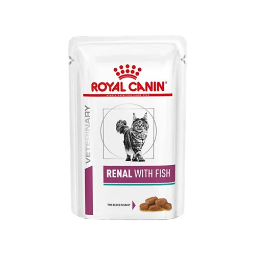 پوچ گربه رنال رویال کنین با طعم ماهی Royal Canin Renal Fish