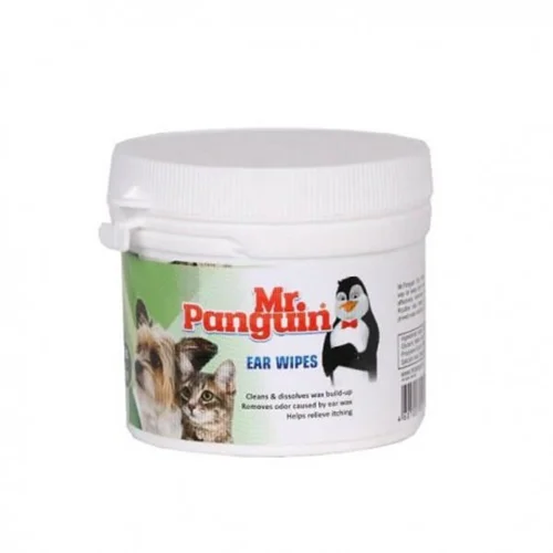 دستمال مرطوب مستر پنگوئن Mr panguin مخصوص گوش حیوانات 70 عددی