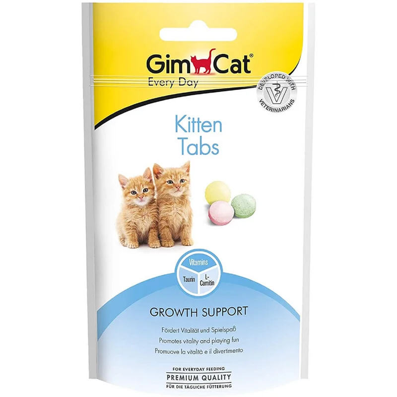 قرص مکمل بچه گربه جیم کت مدل Kitten Tabs طعم شیر