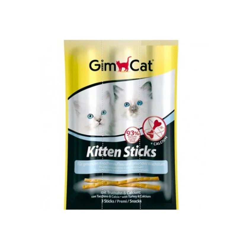 تشویقی مدادی بچه گربه با بوقلمون جیم کت – GimCat Kitten Sticks
