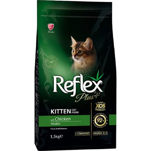 غذای خشک بچه گربه رفلکس پلاس Reflex Plus Chicken Kitten 1کیلوگرم در زیپ کیپ