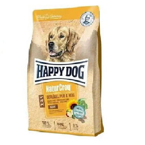 غذای خشک سگ بالغ هپی داگ مدل NatureCroq با طعم گوشت گاو وبرنج وزن 15 کیلوگرم