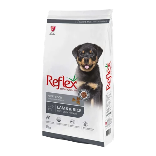 غذای خشک توله سگ روتوایلر رفلکس با طعم بره و برنج Reflex Puppy Lamb & Rice وزن 15 کیلوگرم