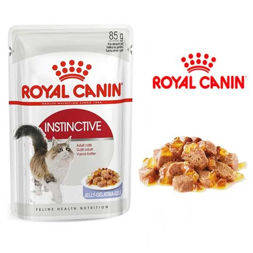 پوچ گربه رویال کنین مدل اینستینکتیو Instinctive درژله 85 گرم