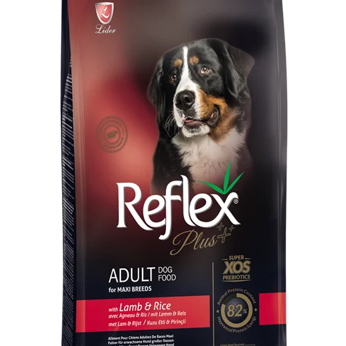 غذای خشک سگ بالغ رفلکس پلاس با طعم بره و برنج Reflex Plus Adult Lamb & Rice وزن 18 کیلویی