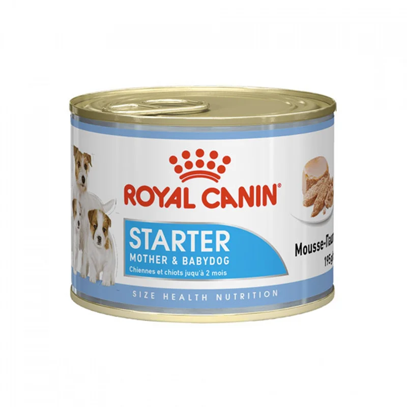 کنسرو غذای سگ رویال کنین مینی استارتر Royal Canin Starter Mother & Babydog وزن ۱۹۵ گرم