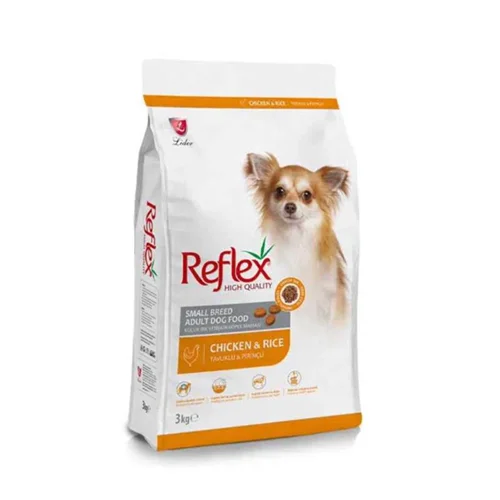 غذای خشک سگ بالغ نژاد کوچک رفلکس با طعم مرغ Reflex Adult Chicken وزن 3 کیلوگرم