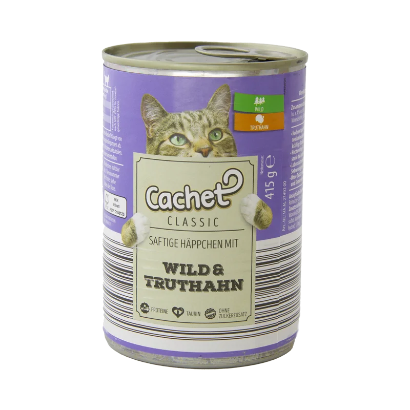 کنسرو غذای گربه کچت با طعم گوشت شکاری و بوقلمون