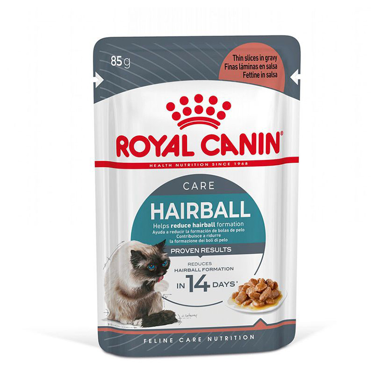 پوچ رویال کنین هیربال hairball گربه دفع گلوله مویی وزن 85 گرم