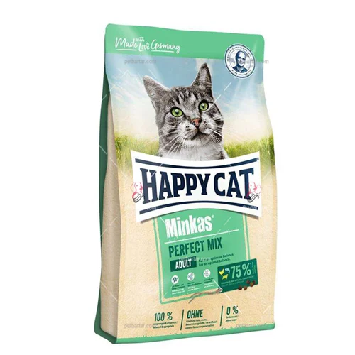 غذای خشک گربه بالغ هپی کت مدل مینکاس پرفکت میکس 10 کیلو گرم