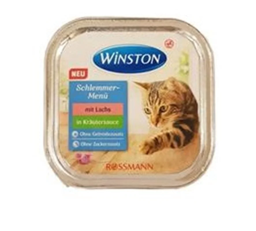 ووم گربه وینستون طعم ماهی سالمون در ژله گیاهی وزن 100 گرم