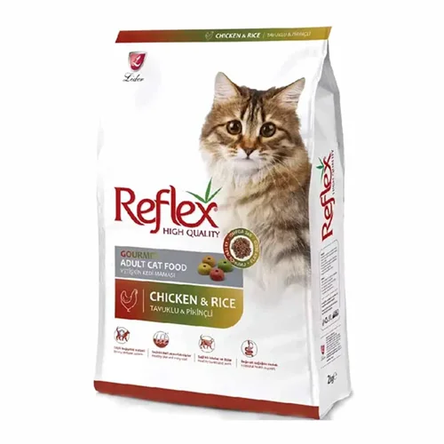 غذای خشک گربه رفلکس مولتی کالر Reflex Multi Color Chicken با طعم مرغ و برنج و سبزیجات وزن 15 کیلوگرم