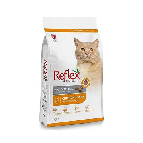 غذای خشک گربه بالغ با طعم مرغ و برنج رفلکس Reflex Adult With Chicken & Rice وزن 15 کیلوگرم (1کیلوگرم هدیه)