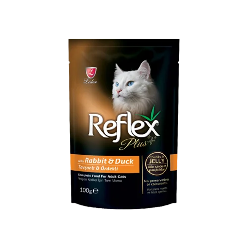 پوچ گربه رفلکس پلاس با طعم گوشت گاو  Reflex Plus Beef In Gravy وزن 100 گرم