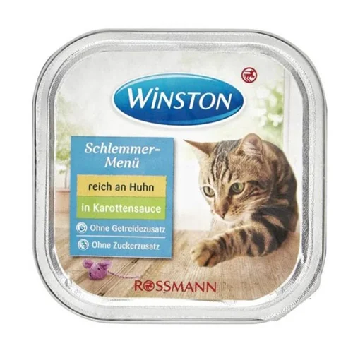 ووم گربه وینستون طعم طعم مرغ در سس هویج ۱۰۰گرم