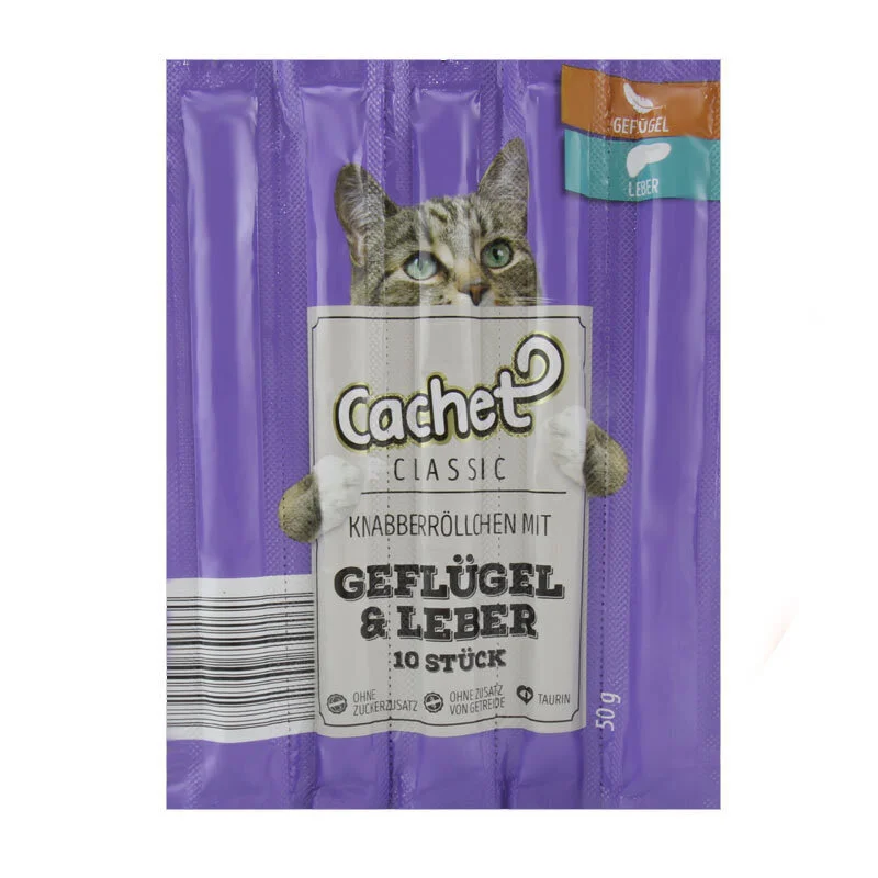 اسنک تشویقی گربه کچت با طعم گوشت مرغ و جگر Cachet Treat Chicken & Liver