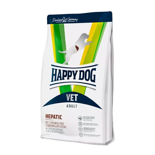 غذای خشک درمانی مشکلات کبدی سگ هپی داگ Happy Dog VET Diet Hepatic وزن 1 کیلوگرم