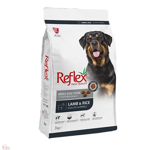 غذای خشک سگ بالغ رفلکس با طعم بره و برنج Reflex Adult Lamb & Rice وزن 3 کیلوگرم