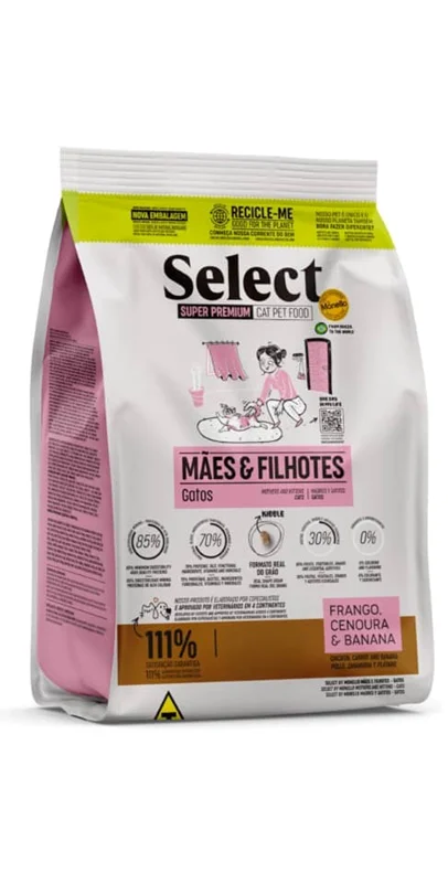 غذای خشک گربه مونلو سلکت مدل بچه گربه و مادر شیرده Select by Monello Mothers and kittens  وزن 7 کیلوگرم