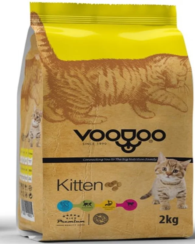 غذای خشک بچه گربه (کیتن) وودو 2 کیلوگرم