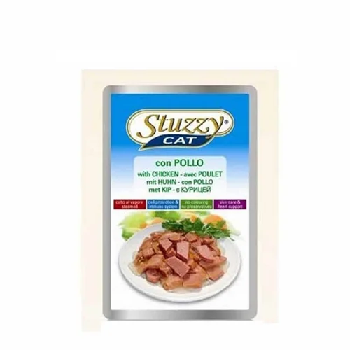 پوچ گربه استازی Stuzzy باطعم مرغ100گرمی