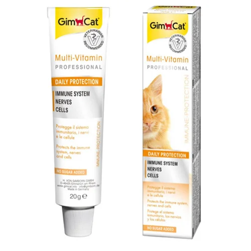 خمیر مالت و مولتی ویتامین گربه جیم کت GimCat Multi Vitamin Professional وزن 50 گرم