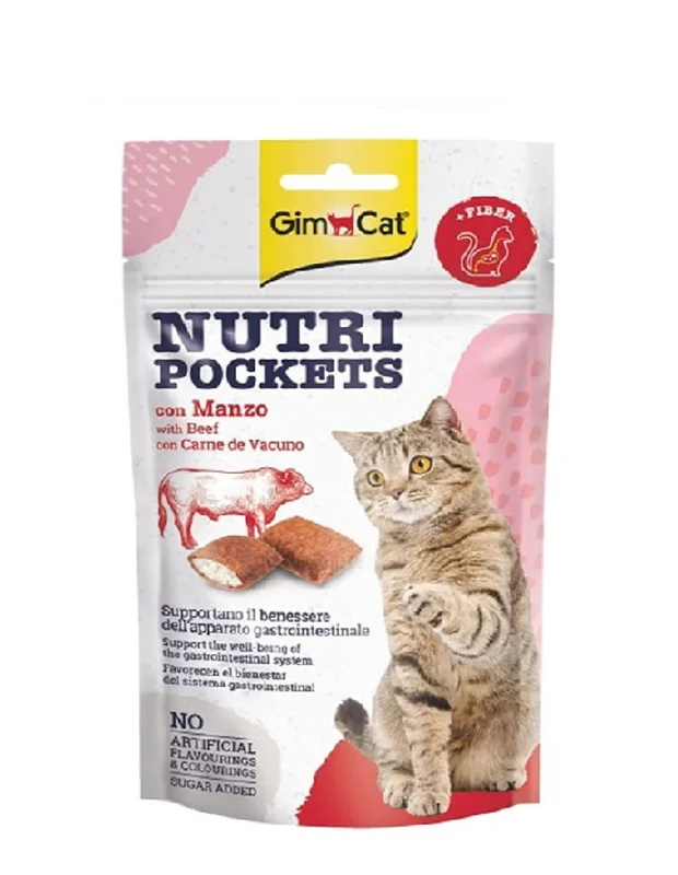 تشویقی جیم کت گربه با طعم گوشت(GimCat Nutri Pocket beef)