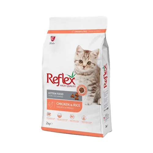 غذای خشک بچه گربه رفلکس با طعم مرغ و برنج Reflex Kitten With Chicken & Rice وزن 15 کیلوگرم