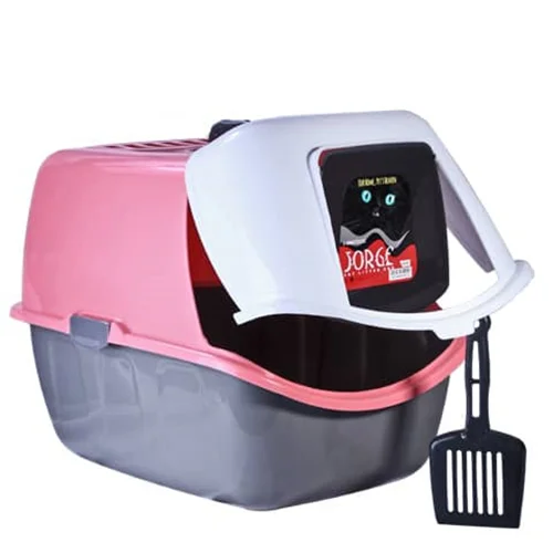 ظرف خاک گربه مسقف جورج همراه با بیلچه